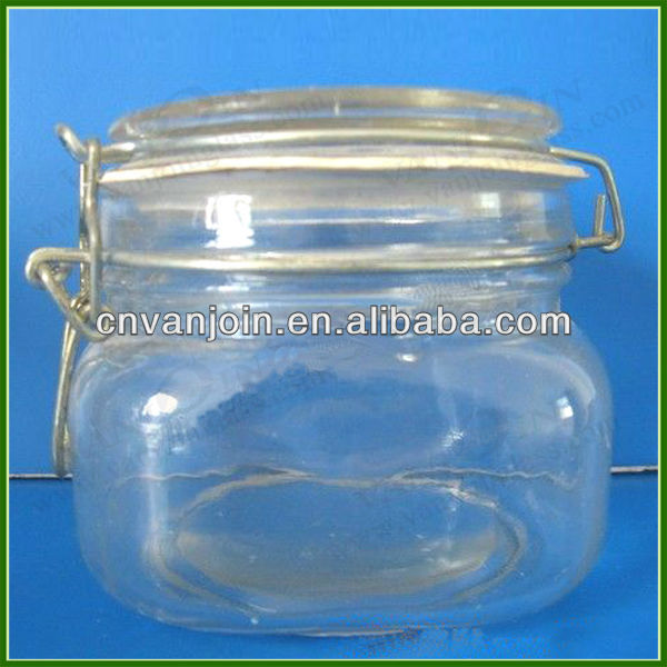 Glass Jar with Clamp Lid