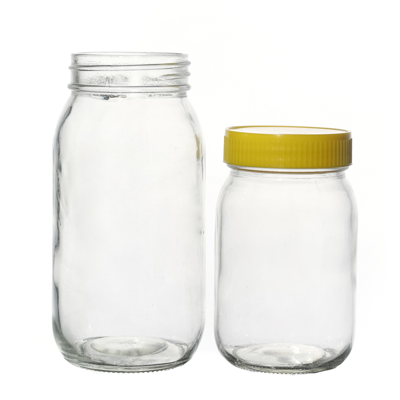 Glass Jars Factory Storage Flint Screw Top Round Glass Wholesale Food Jar for Kitchen