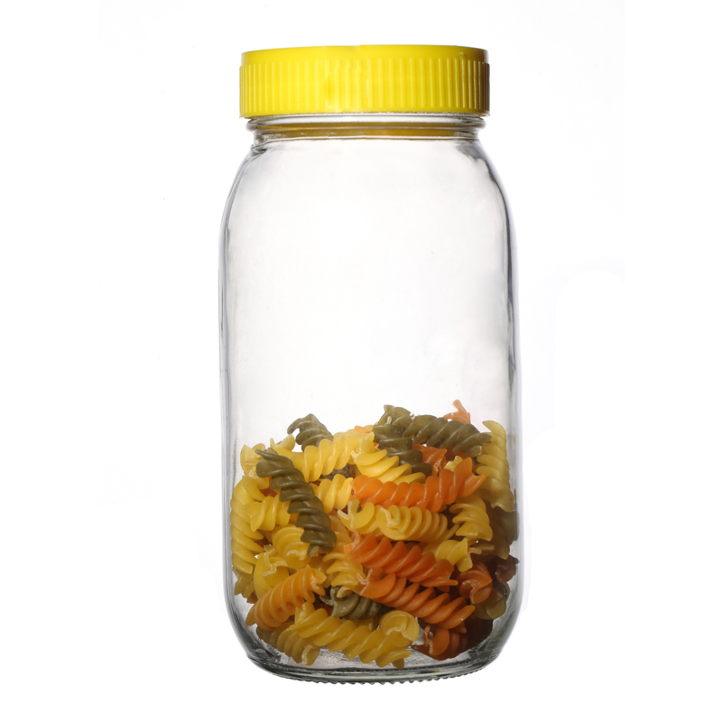 Glass Jars Factory Storage Flint Screw Top Round Glass Wholesale Food Jar for Kitchen