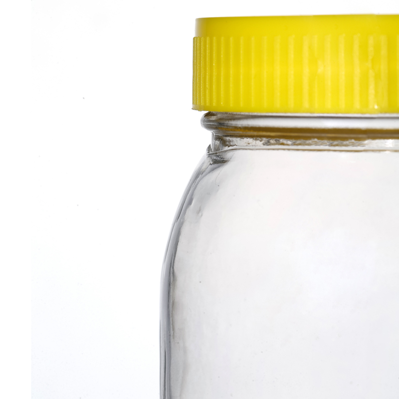 Glass Jars Factory Storage Flint Screw Top Round Glass Wholesale Food Jar for Kitchen