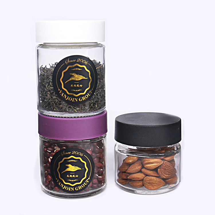 Glass Jars Glass Round Shape Jars With Child Resistant Lid