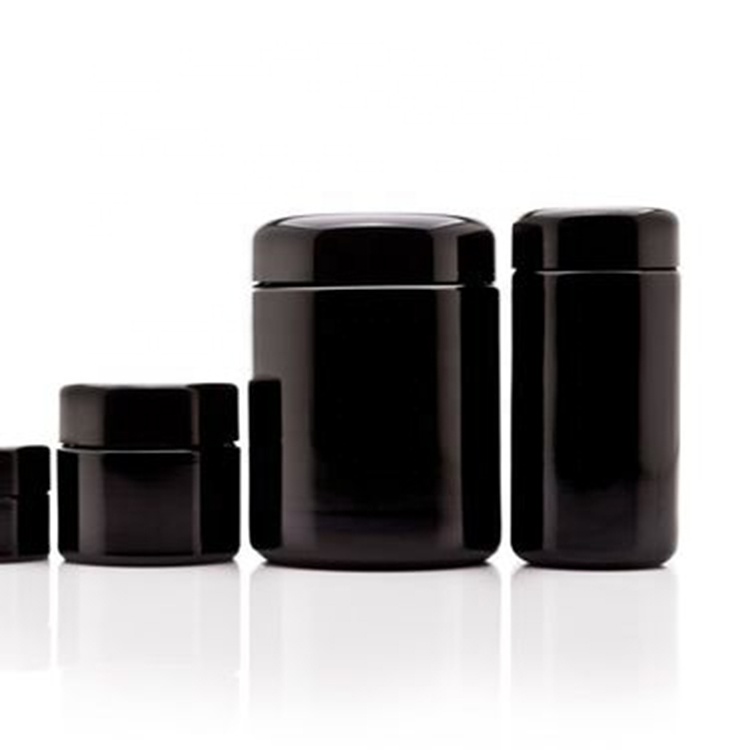 Glass Jars Glass Round Shape Jars With Child Resistant Lid