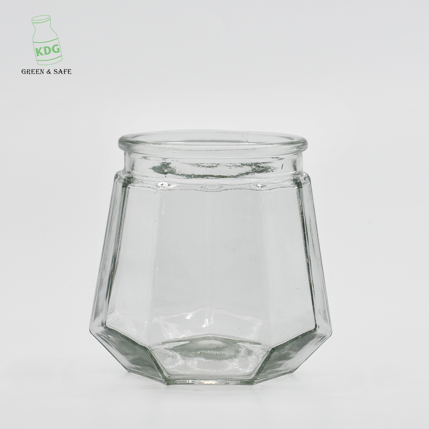 Glass Jars Suppliers Food Storage Empty Clear Customize Octagonal Glass Jars in Bulk