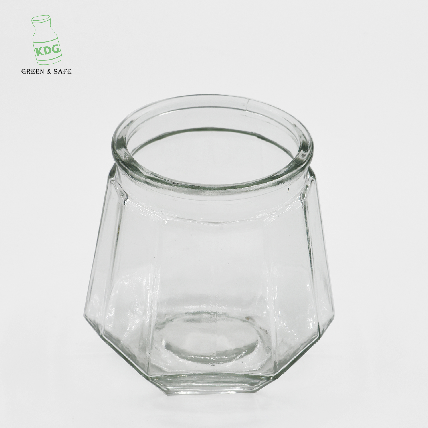 Glass Jars Suppliers Food Storage Empty Clear Customize Octagonal Glass Jars in Bulk