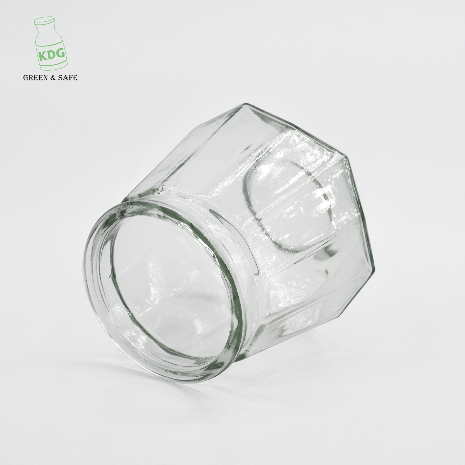 Glass Jars Suppliers Food Storage Empty Clear Customize Octagonal Glass Jars in Bulk