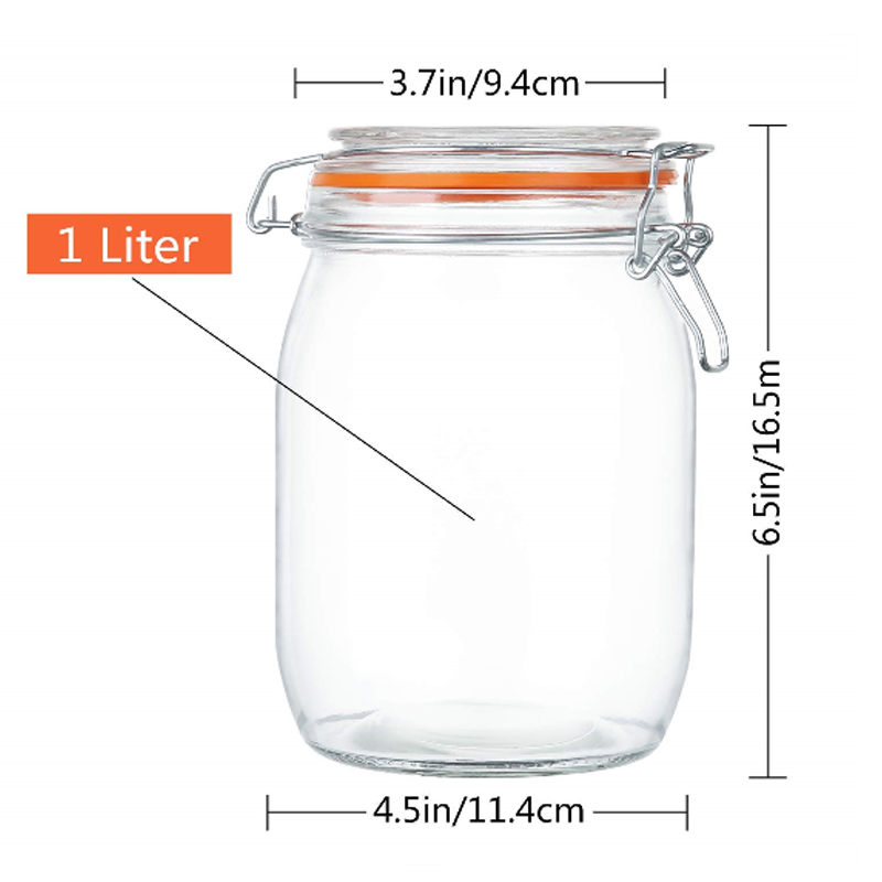 Glass Jars With Airtight Lids Mason Jars With Hinged Lids Glass Storage Containers