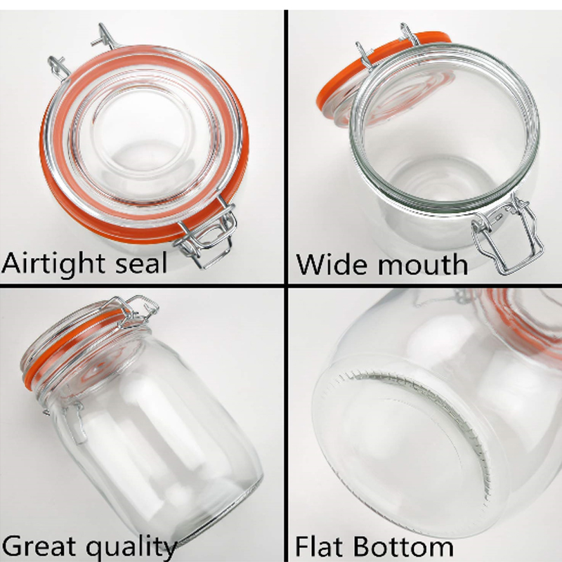 Glass Jars With Airtight Lids Mason Jars With Hinged Lids Glass Storage Containers