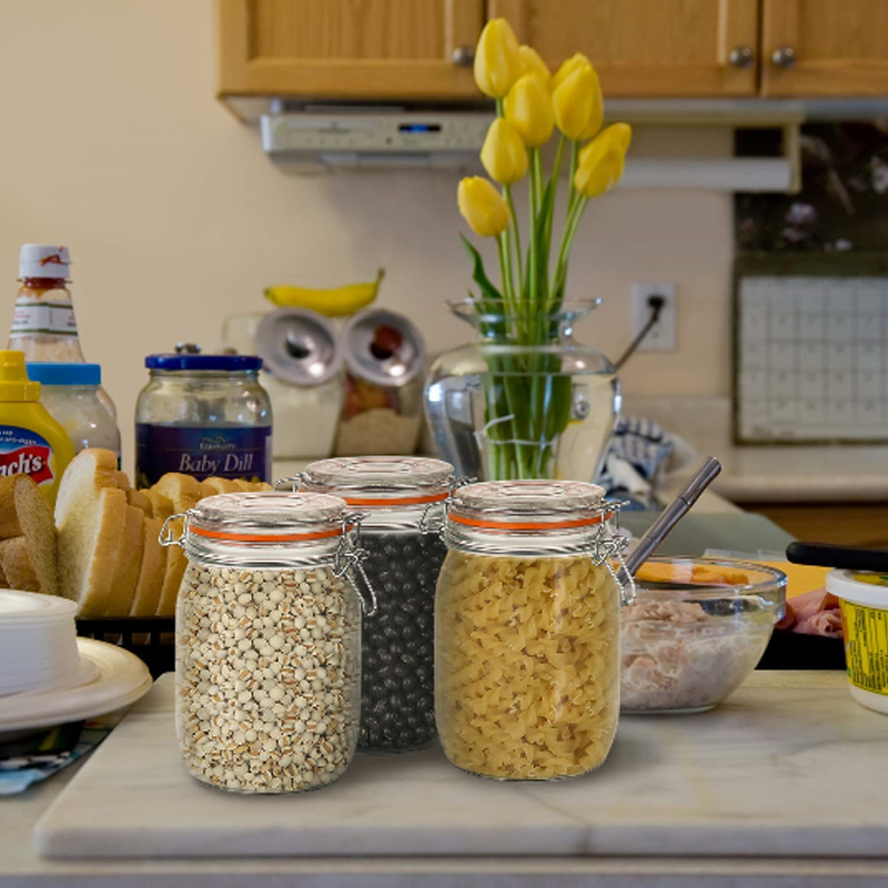 Glass Jars With Airtight Lids Mason Jars With Hinged Lids Glass Storage Containers