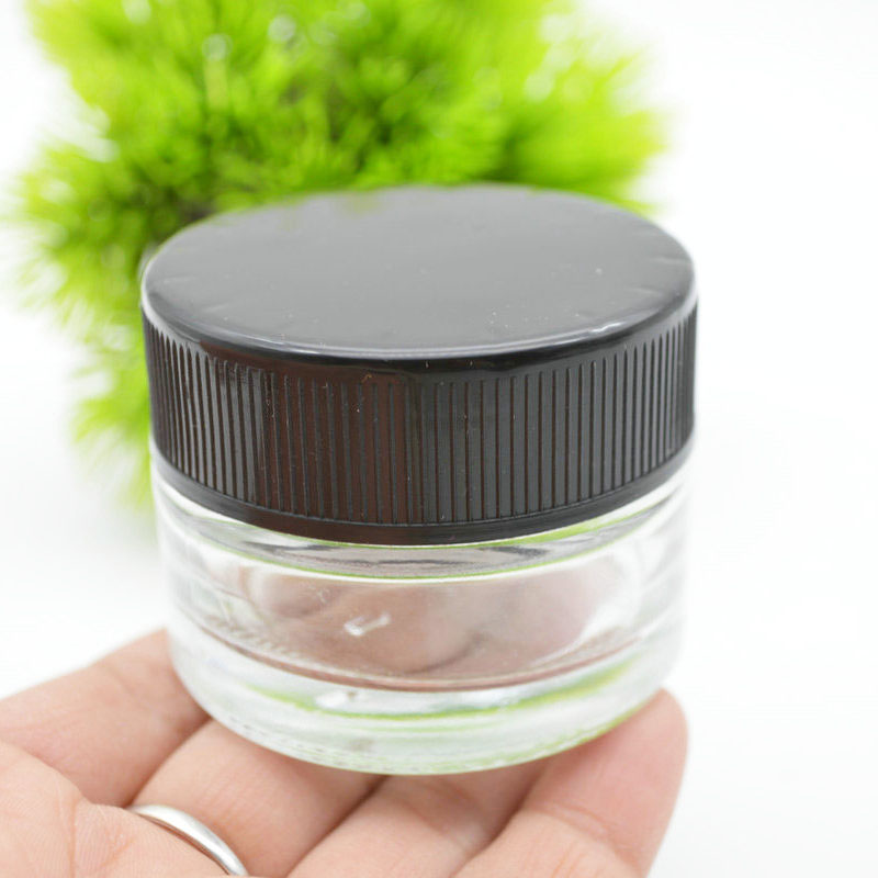Glass Jars With Lids Wide Mouth Spice Jars With Silver Lids For Honey,Caviar,Herb,Jelly
