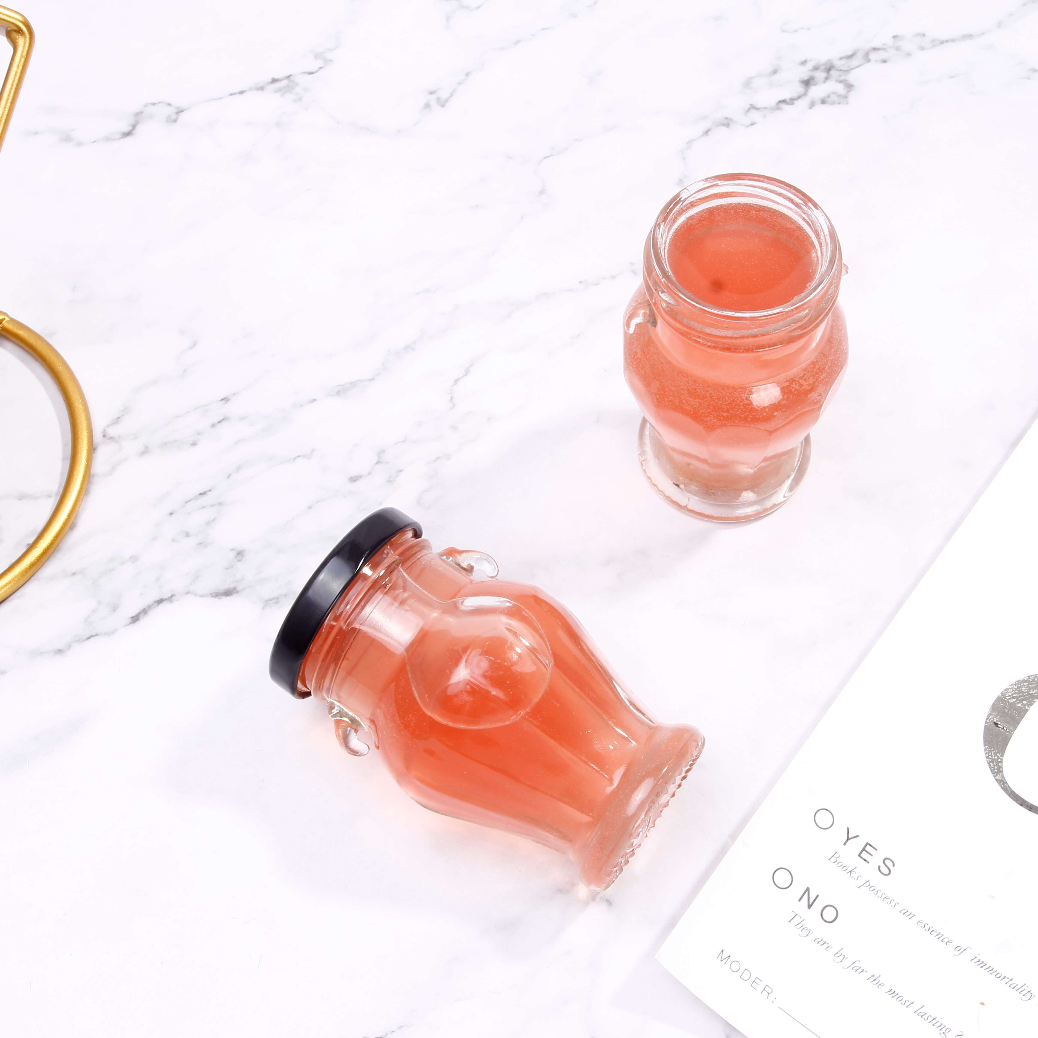 Glass Jars and Containers Manufacture Supply Custom Wide Mouth Jam Jars With Lids