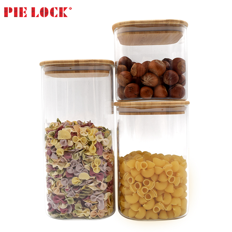 Glass Jars for Food Storage, Airtight Glass Food Canisters for Home and Kitchen, BPA Free Containers