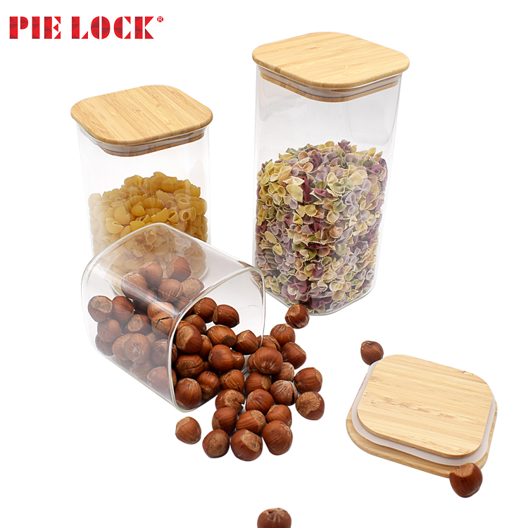 Glass Jars for Food Storage, Airtight Glass Food Canisters for Home and Kitchen, BPA Free Containers