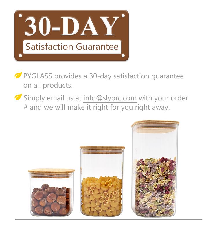 Glass Jars for Food Storage, Airtight Glass Food Canisters for Home and Kitchen, BPA Free Containers