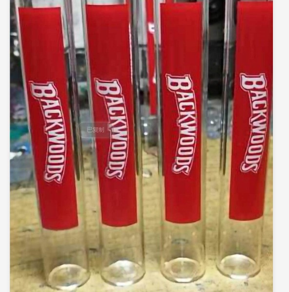 Glass Joint tube Glass Blunt Pre-Roll Tube With cork cap with printing