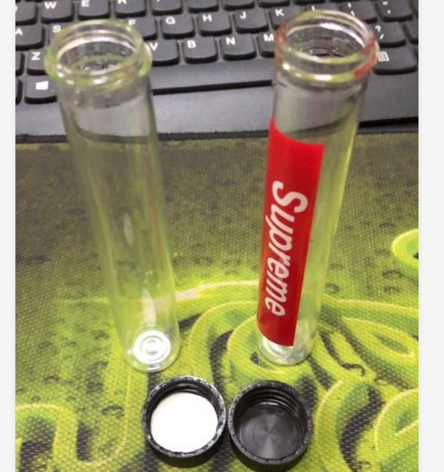 Glass Joint tube Glass Blunt Pre-Roll Tube With cork cap with printing