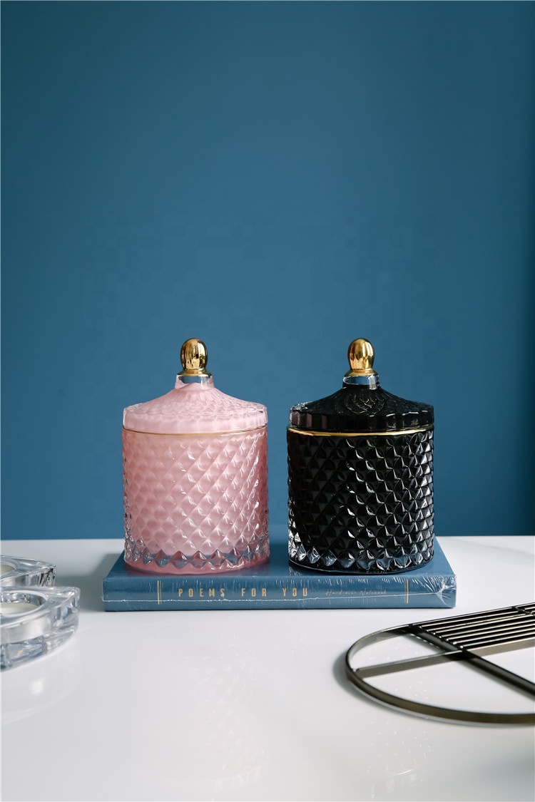 Glass Lid Cotton Swabs Container 9.13 oz set of 1 Holder Vanity Canister Jar