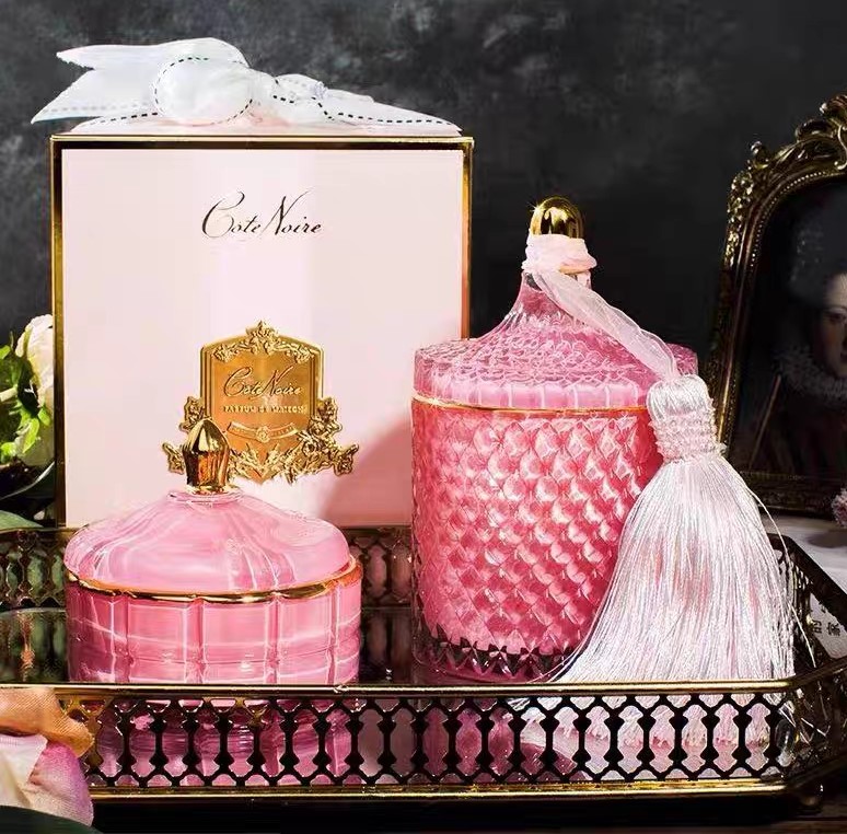 Glass Lid Cotton Swabs Container set of 1 Holder Vanity Canister Jar