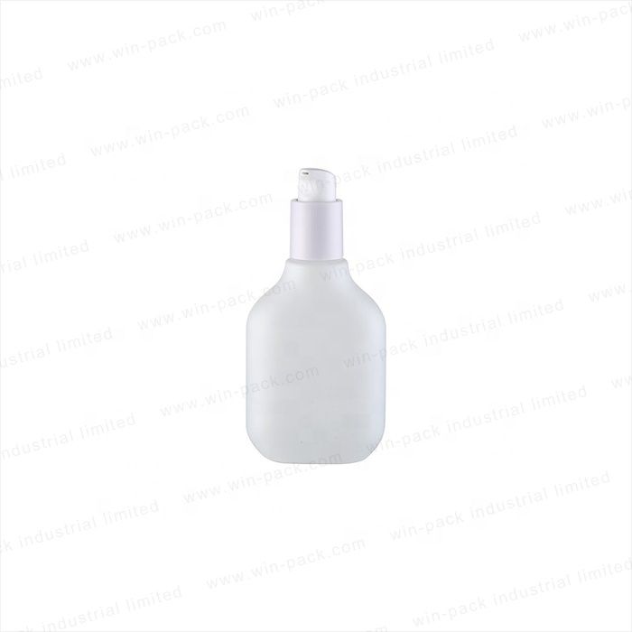Glass Lotion Bottle for Skin Care Products White Personal Care Screw Cap Hot Stamping with High Quality Low Price Matte