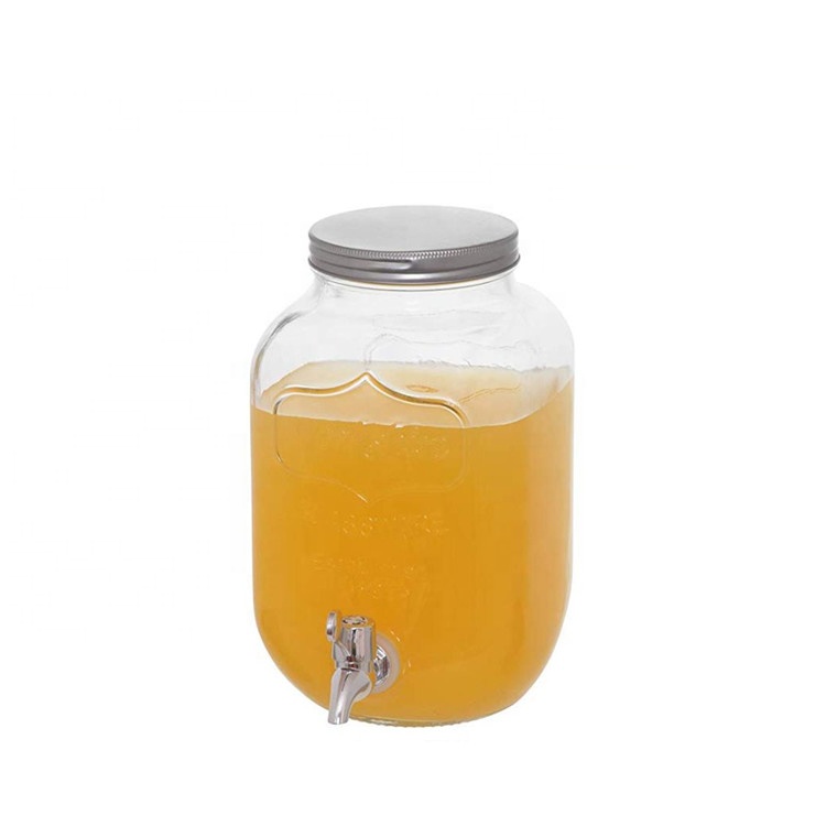 Glass Mason Jar With Tap For Medicinal Liquor Home Made Juice