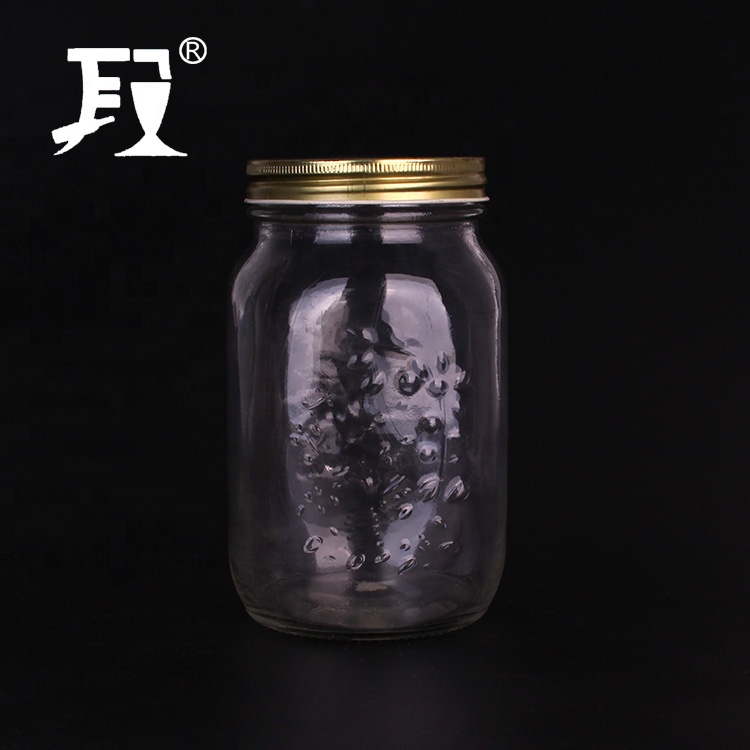 Glass Mason jar 1500ml wide mouth glass food storage Canisters square Pot Glass Storage jar