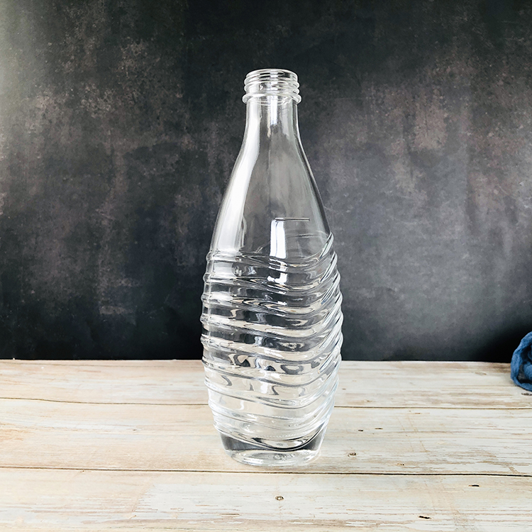 Glass Material And Juice Use 650ml Beverage Glass Bottle Water Bottle
