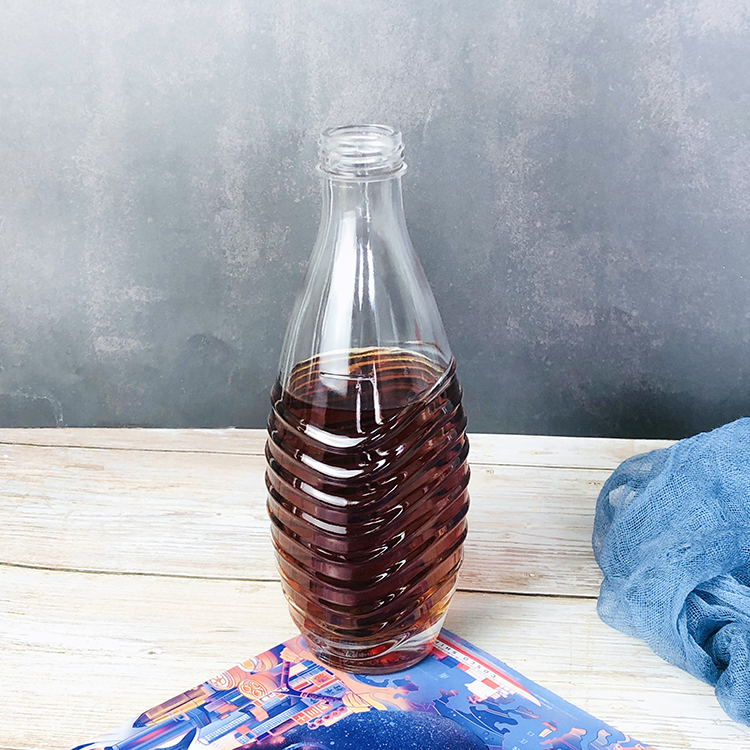 Glass Material And Juice Use 650ml Beverage Glass Bottle Water Bottle