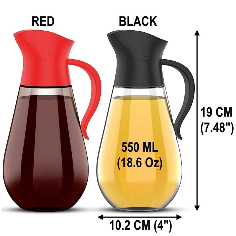 Glass Olive Oil Bottle Oil DispenserLeakproof Cooking Pot Leakproof Sauce Vinegar Bottle Gravy Boat Oil Pourer Bottle for Cookin