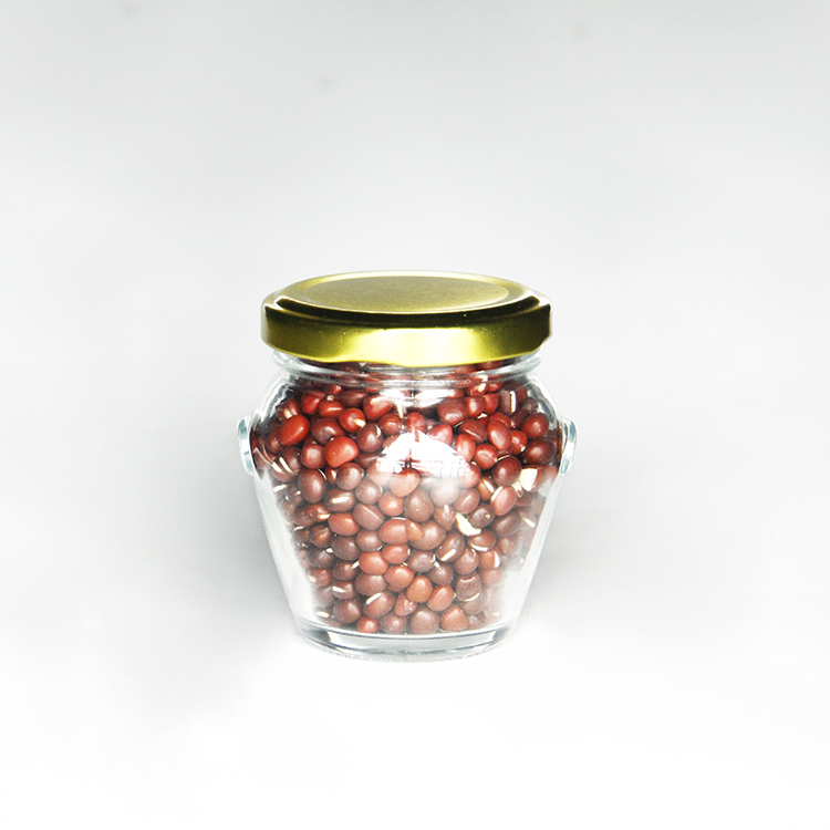 Glass Orcio Jars 106ml 212ml 314ml 580ml For Butter Honey Jam Pickles Storage With Metal Lid