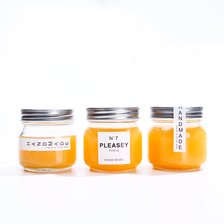 Glass Package Factory Customized 50ml Mini Glass Jar Glass Honey Jar With Aluminium Lid