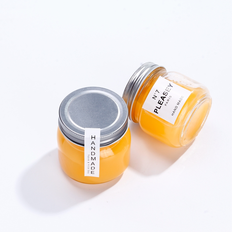 Glass Package Factory Customized 50ml Mini Glass Jar Glass Honey Jar With Aluminium Lid
