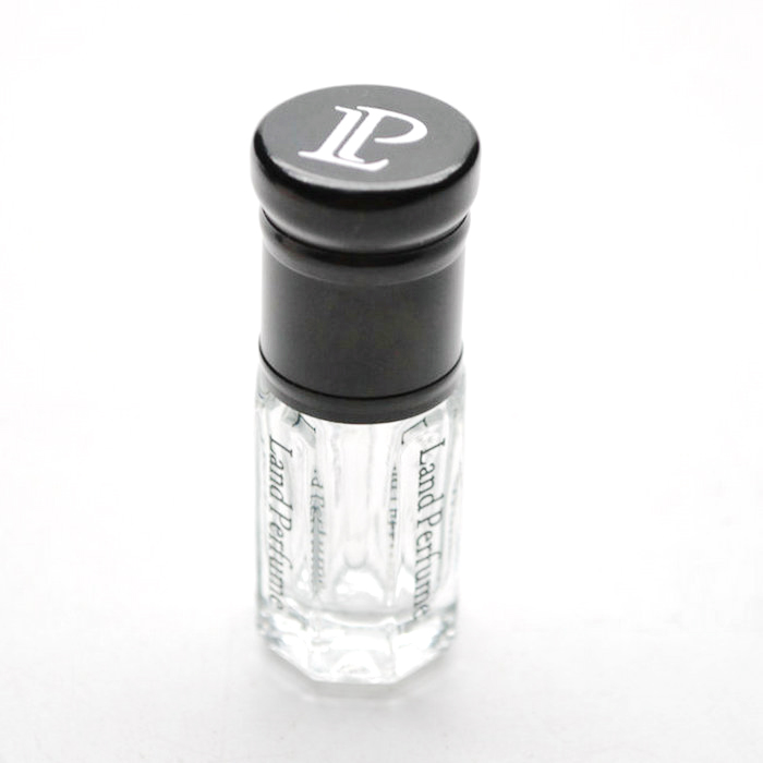 Glass Perfume Oil Bottle 3ml octagonal attar bottle with metal cap and glass stick