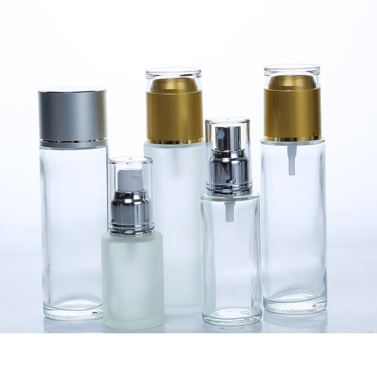 Glass Pump 500Ml Cosmetic Bottle For Essential Oil E Liquid Cosmetic Packaging Bottle