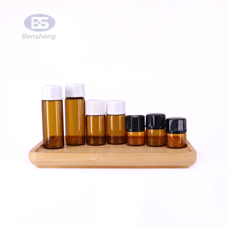 Glass Roll on Bottle Glass Jars and Bottle Sample Essential Oil Vials with Roller Metal Ball
