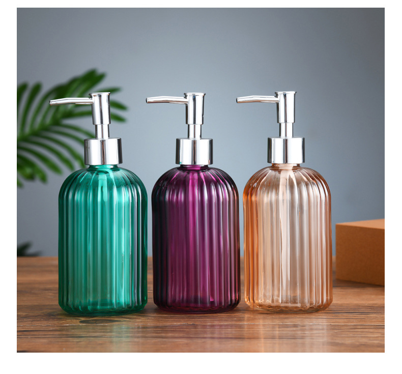 Glass Round 400 ML Color Sprayer Glass E Liquid Bottle with Spray Pump Cap