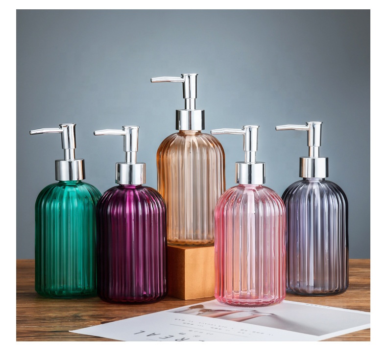 Glass Round 400 ML Color Sprayer Glass E Liquid Bottle with Spray Pump Cap