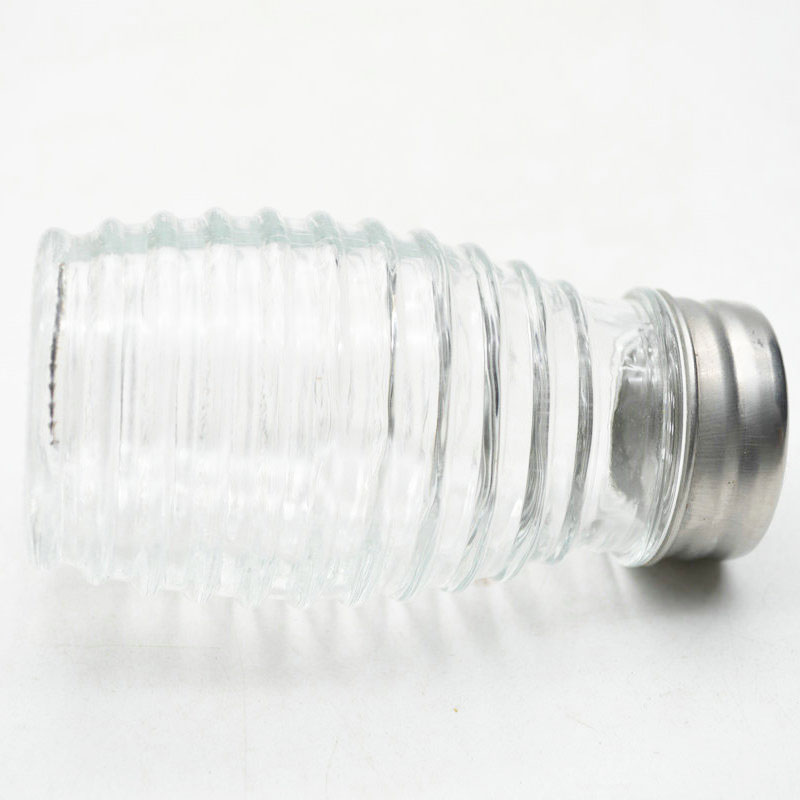 Glass Salt & Pepper Jars honeycomb shape Spice Jars Small Glass Storage Jars With Lids For Herbs