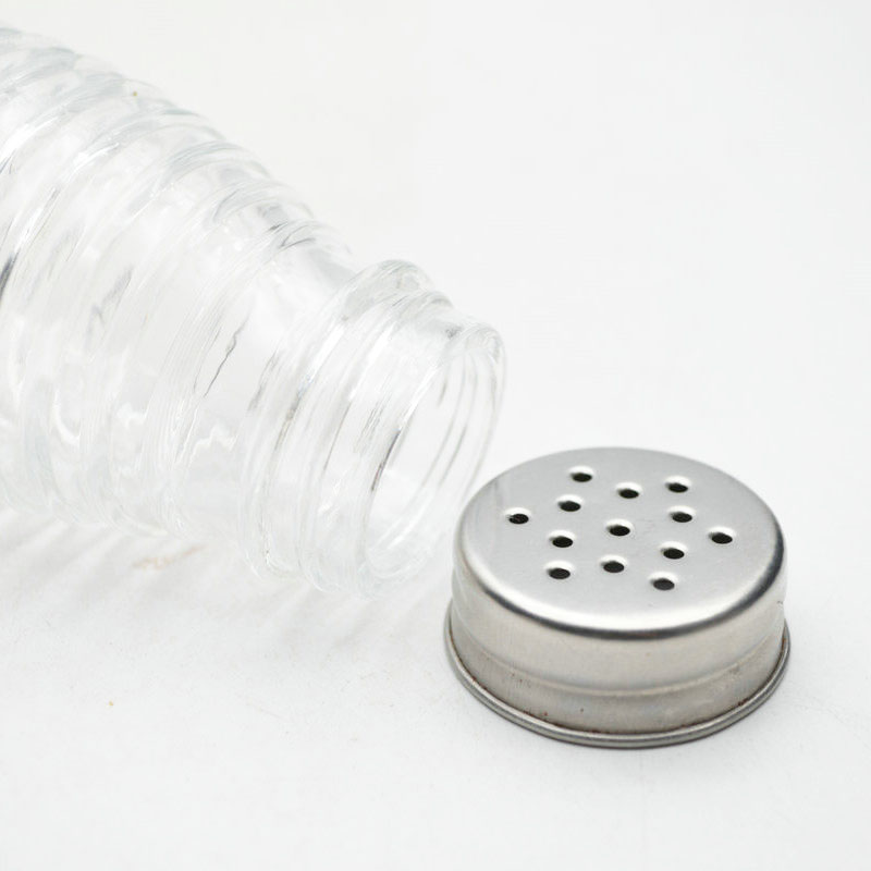 Glass Salt & Pepper Jars honeycomb shape Spice Jars Small Glass Storage Jars With Lids For Herbs