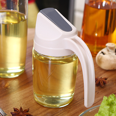 Glass Seasoning Bottle Kitchen Oil Vinegar Soy Sauce Dispenser 300ml