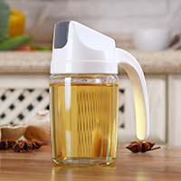 Glass Seasoning Bottle Kitchen Oil Vinegar Soy Sauce Dispenser 300ml