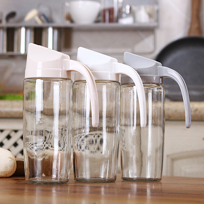 Glass Seasoning Bottle Kitchen Oil Vinegar Soy Sauce Dispenser 300ml