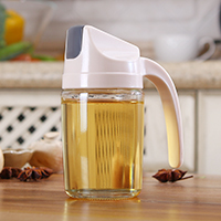 Glass Seasoning Bottle Kitchen Oil Vinegar Soy Sauce Dispenser 300ml