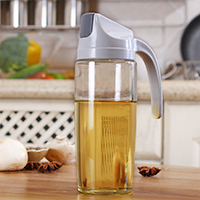 Glass Seasoning Bottle Kitchen Oil Vinegar Soy Sauce Dispenser 600ml