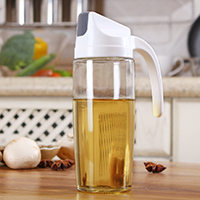Glass Seasoning Bottle Kitchen Oil Vinegar Soy Sauce Dispenser 600ml