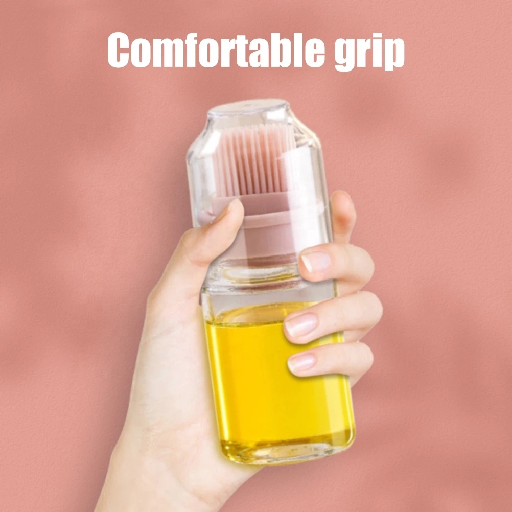 Glass Silicone Brush Oil Bottle Cooking oil brush for Barbecue Baking