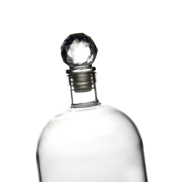 Glass Skull Bottle Enlarges with Whiskey, Tequila, Bourbon Scotch or Rum