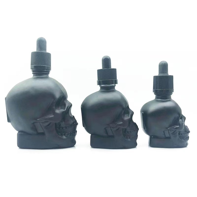 Glass Skull Shape Head Glass Spray Perfume Bottles
