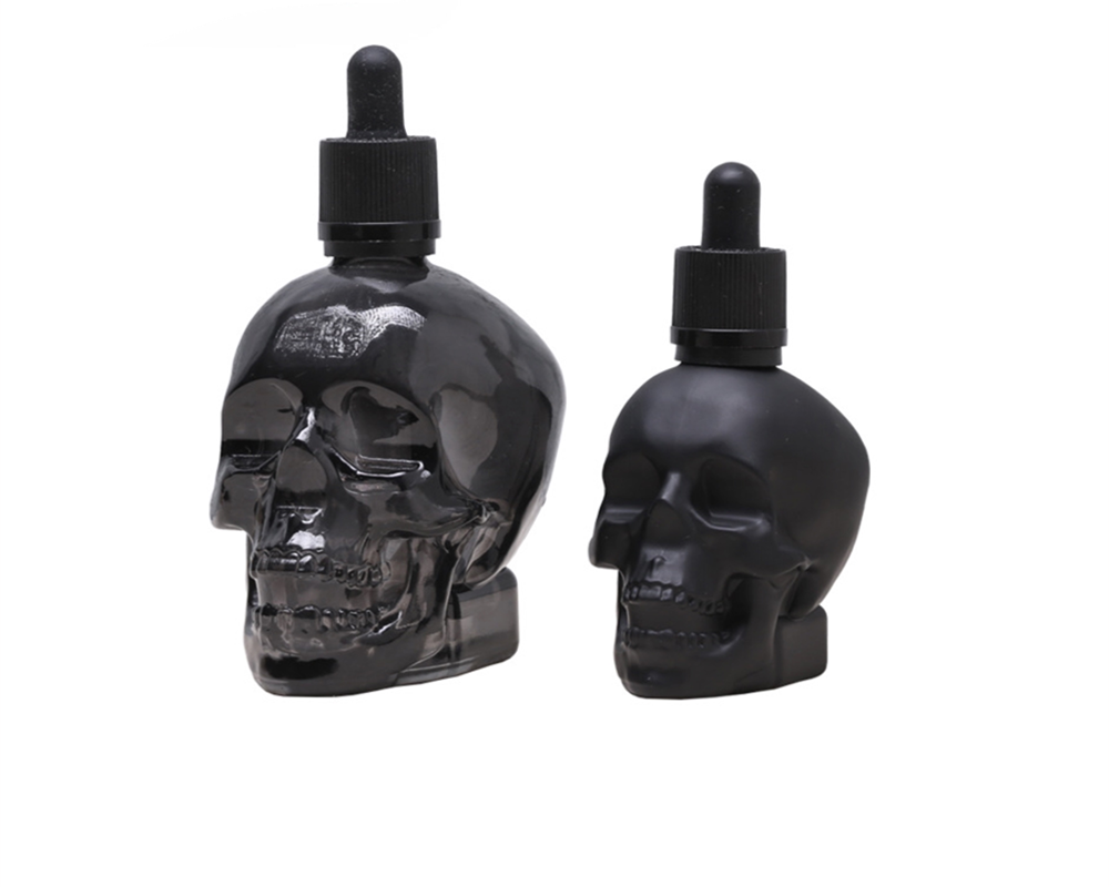 Glass Skull Shape Head Glass Spray Perfume Bottles