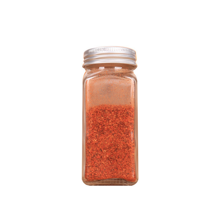 Glass Spice Jars Bottles 4oz 120ml Empty Square Spice Jar