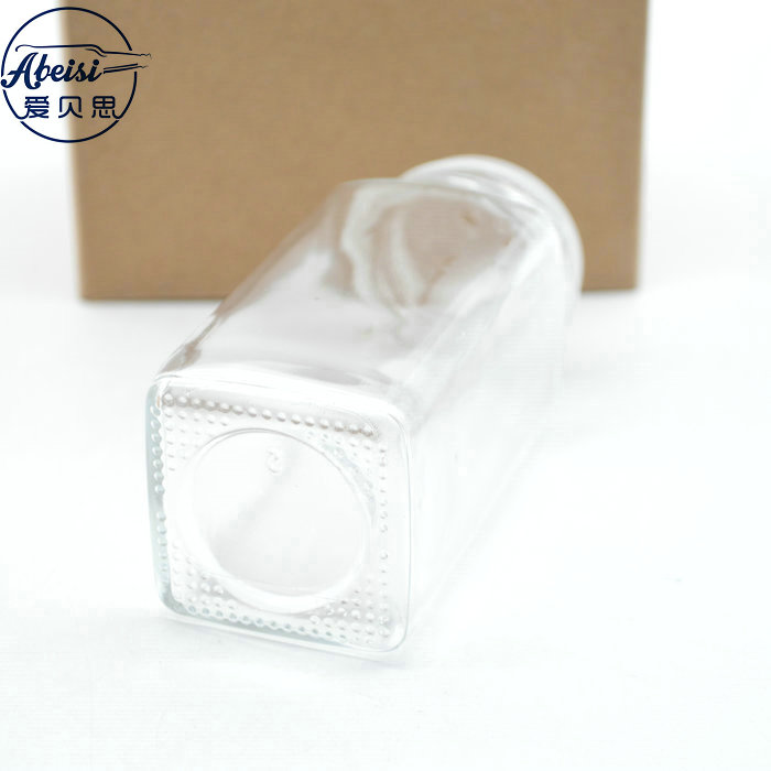 Glass Spice Jars - Square Glass Containers With Airtight Cap