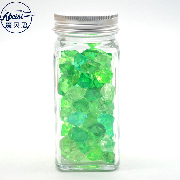 Glass Spice Jars - Square Glass Containers With Airtight Cap